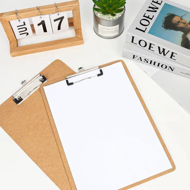 Alt view image 2 of 7 - 24 Pack Clipboards Bulk, Clip Boards 8.5x11 Standard Letter Size, Clipboards for Classroom, Wooden Clipboard, Hardboard Office Clipboard, Classroom Supplies