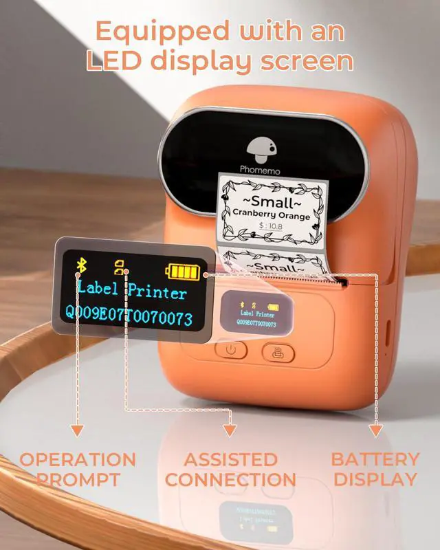 Alt view image 6 of 7 - Label Maker Machine, Portable Thermal Label Printer with Display 2 Inch Bluetooth Label Maker Easy to Use for Small Business, Home, School, Organization, Office, APP with 6000+ Templates