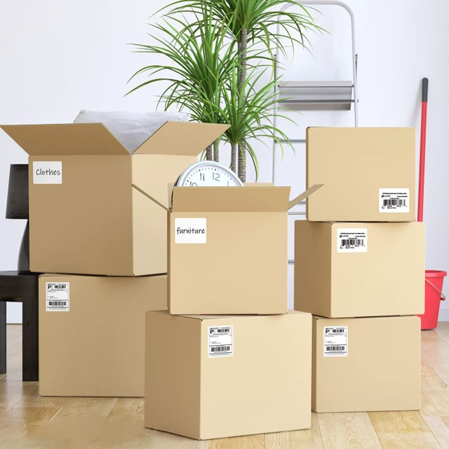 Alt view image 6 of 6 - L LIKED 4"x5" Matte Printable Bulk Address Stickers 400 Labels 100 Sheets White, self-adhesive, strong adhesive, laser/inkjet compatible, 4 per sheet, bulk for shipping & organizing