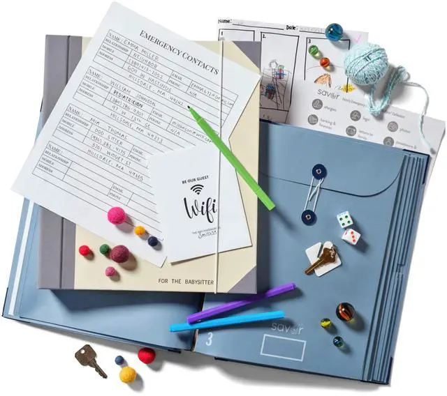 Alt view image 7 of 7 - The Folio® Important Document Organizer by | Binder with Guided Labels, Acid-Free File Folder Organizer with 10 Pockets, Document Holder for Home Records, Legal and Medical Papers (Slate/Blue)