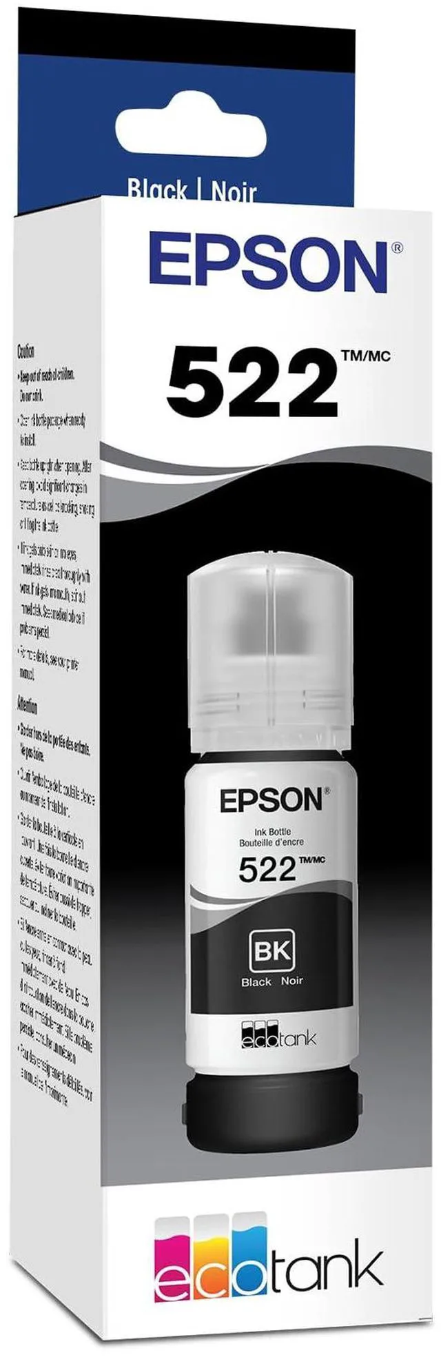 Main image of 522 EcoTank Ink Ultra-high Capacity Bottle Black (T522120-S) Works with ET-2720, 2800, 2803, 2840, 4700, 4800, 4810