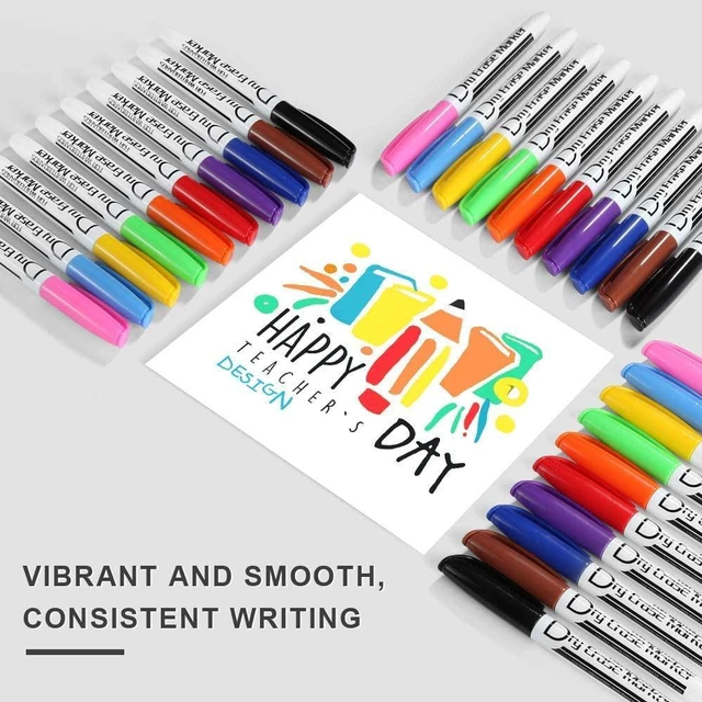 Alt view image 2 of 6 - Dry Erase Markers, Fine Tip, Low Odor, 10 Colors, 125 Pack Whiteboard Markers With Smooth Writing For Whiteboards, whiteBoard Sticker, Fridge Calendar