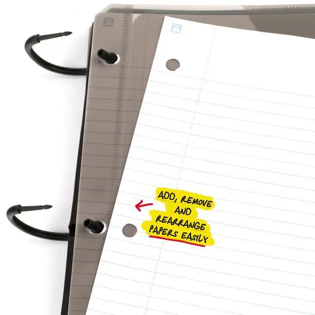 Alt view image 4 of 7 - Flex Refillable Notebook + Study App, College Ruled Paper and 1-1/2 Inch TechLock Ring Binder with Pockets, Tabs and Dividers, 300 Sheet Capacity, Amethyst Purple (29324AB6)