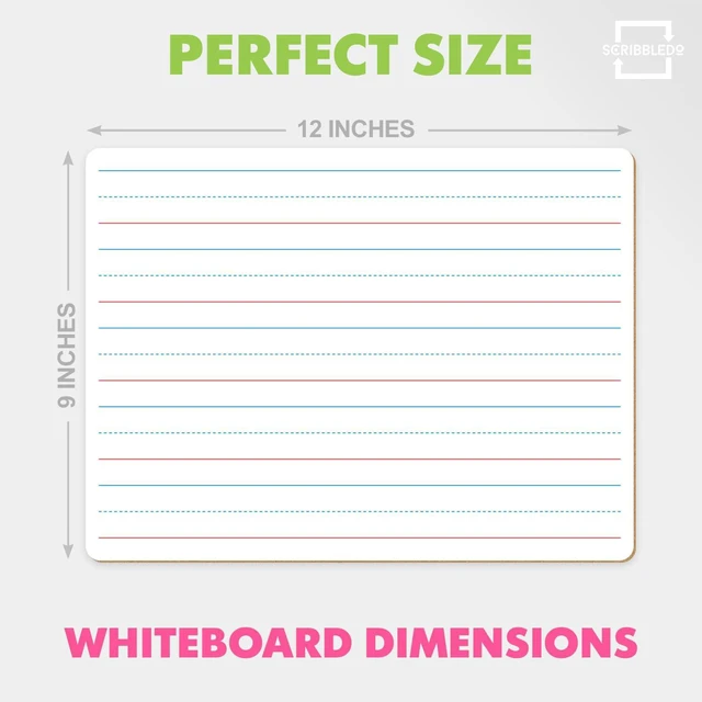 Alt view image 6 of 7 - 10 Pack Small Lined Dry Erase Boards, 9x12 Double Sided Easy to Clean Classroom Set, Portable and Lightweight, Bulk Homeschool Teacher Supply, Budget Friendly, Handwriting Practice