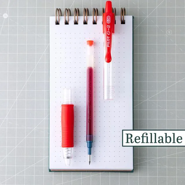 Alt view image 3 of 7 - G2 Gel Roller Pens, Ultra Fine Point 0.38 mm, Red Pens, Pack of 12