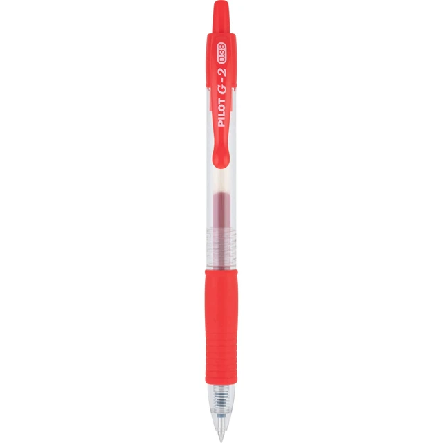 Alt view image 6 of 7 - G2 Gel Roller Pens, Ultra Fine Point 0.38 mm, Red Pens, Pack of 12