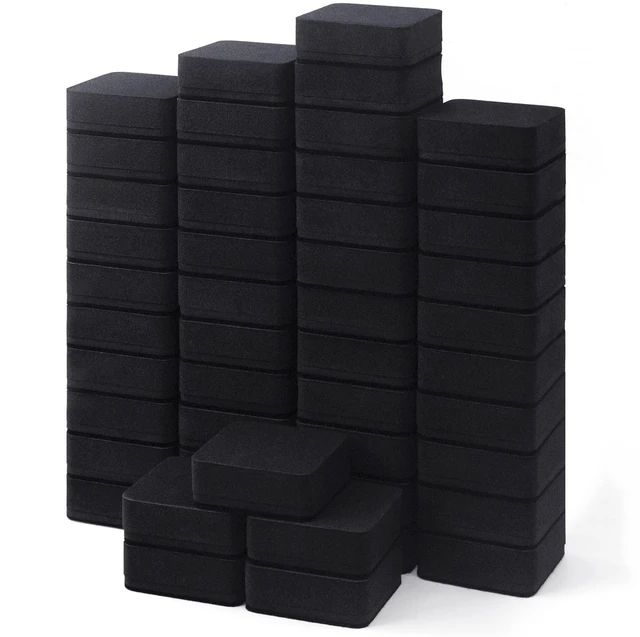 Main image of Magnetic Whiteboard Dry Erasers, Black, 2 x 2 Inch, 48 Pack