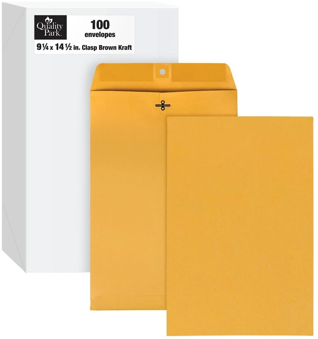 Main image of 37894 Clasp Envelopes, 9-1/4x14-1/2, 28lb, Brown Kraft, 100/Box,Light Brown