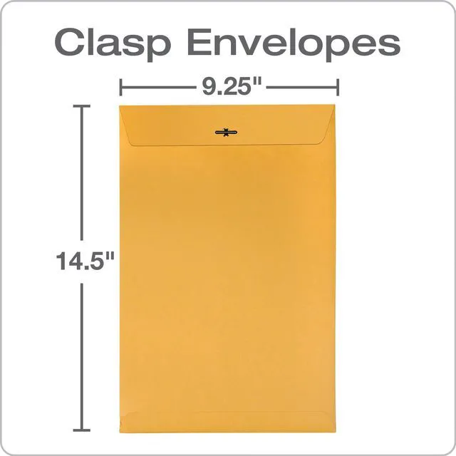 Alt view image 2 of 6 - 37894 Clasp Envelopes, 9-1/4x14-1/2, 28lb, Brown Kraft, 100/Box,Light Brown