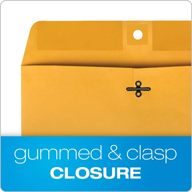 Alt view image 3 of 6 - 37894 Clasp Envelopes, 9-1/4x14-1/2, 28lb, Brown Kraft, 100/Box,Light Brown