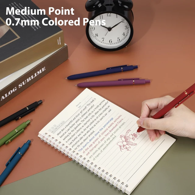 Alt view image 3 of 7 - Colored Gel Pens 12 Pack 0.7mm Medium Point Pens for Journaling Quick-Dry Ink, Smooth Writing Colorful Pens for Note Taking, Doodling, Aesthetic Office School Supplies, Gifts for Women Men