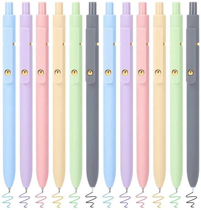 Main image of Colored Gel Pens 12 Pack 0.7mm Medium Point Pens for Journaling Quick-Dry Ink, Smooth Writing Colorful Pens for Note Taking, Doodling, Aesthetic Office School Supplies, Gifts for Women Men