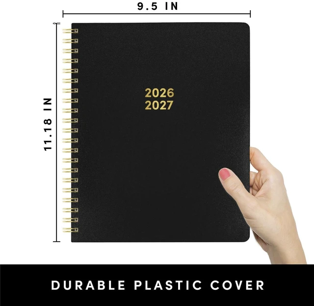 Alt view image 2 of 7 - Academic Planner, Weekly & Monthly Planner & Calendar, 12-Months, July 2026 - June 2027, (9.5" x 11"), School & Student Planning Agenda with Tabs, Bonus Pages & Inner Pocket, Black