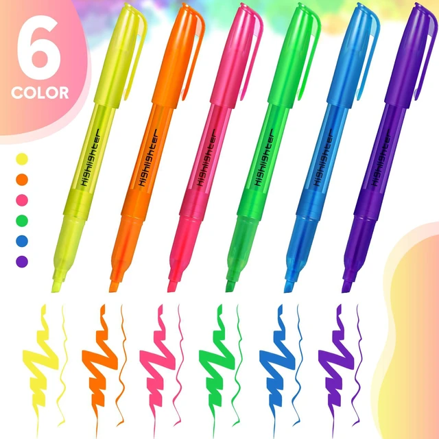Alt view image 3 of 6 - 600 Pcs Highlighters Bulk 6 Assorted Colors Chisel Tip Markers No Bleed Quick Dry for Teachers Students, Yellow Pink Blue Orange Green Purple Bulk, Bible Study Classroom School Supplies