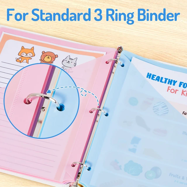 Alt view image 7 of 7 - 16 Count Dividers with Two Pockets, 8 tab Binder Dividers Binder Organizer, Binder Divider with Tabs for School Office and Home Organization, Multicolor, 2 Sets