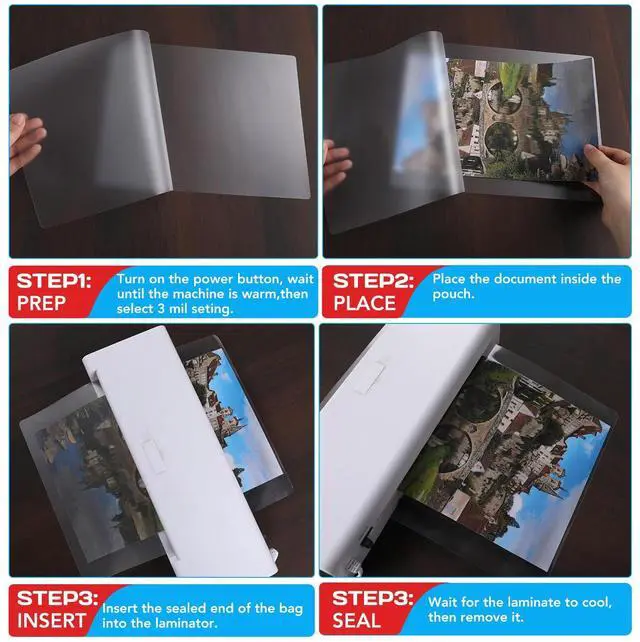 Alt view image 7 of 7 - 200 Pack Laminating Sheets, Hold 11 x 17 Inch Sheet, 3 Mil Clear Thermal Laminating Pouches 11.5 x 17.5 Inch Lamination Sheet Paper for Laminator, Round Corner