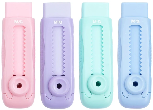 Main image of 4 Pcs Cute Erasers for Kids Sliding Retractable Pencil Erasers, Push Pull Design Cute Erasers Stationery Supplies for Kids Back to School Supplies for Office