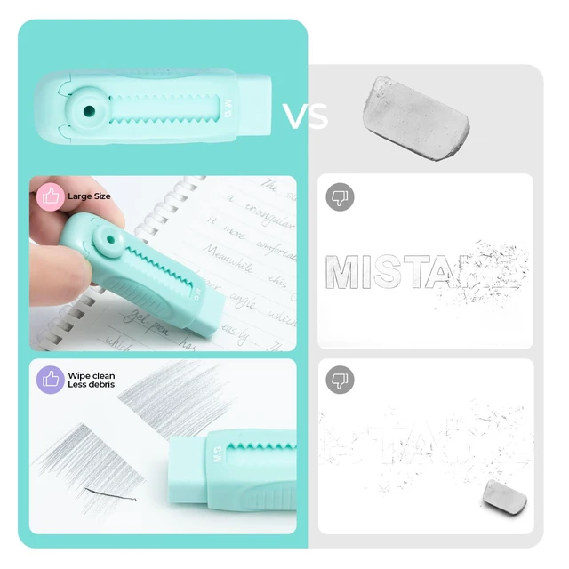 Alt view image 4 of 7 - 4 Pcs Cute Erasers for Kids Sliding Retractable Pencil Erasers, Push Pull Design Cute Erasers Stationery Supplies for Kids Back to School Supplies for Office