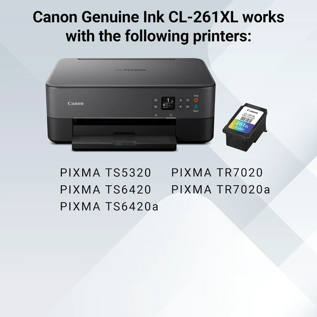Alt view image 7 of 7 - Ink CL-261XL Amr Printer Ink, Extra Large, Multi (Pack of 2)