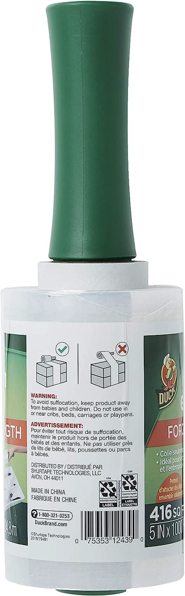 Alt view image 2 of 6 - Brand Stretch Wrap Roll, Clear, 5 inches by 1000 feet, 285849, Set of 4