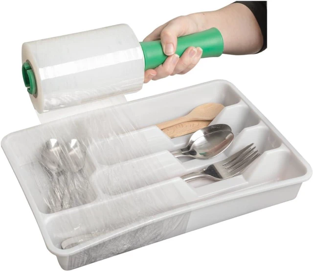 Alt view image 6 of 6 - Brand Stretch Wrap Roll, Clear, 5 inches by 1000 feet, 285849, Set of 4