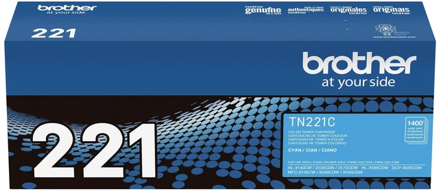 Alt view image 7 of 7 - Genuine Standard Yield Toner Cartridge, TN221C, Replacement Cyan Color Toner, Page Yield Up to 1,400 Pages, Amazon Dash Replenishment Cartridge, TN221