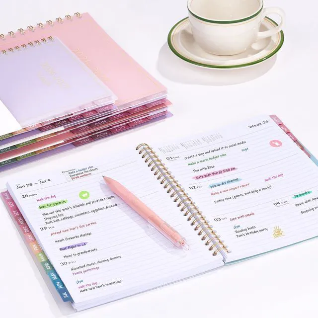 Alt view image 6 of 7 - 17 Month Academic Planner 2026-2027, Aug 2026-Dec 2027, 8.5"x11" Calendar Planner Weekly and Monthly, Daily Agenda Book Organizer, College School Supplies for Student Teacher, A4 Size, Green
