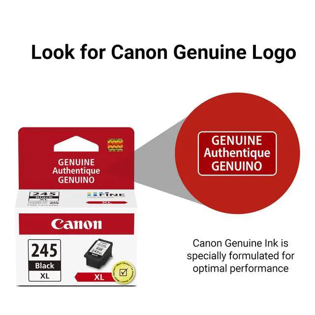 Alt view image 6 of 7 - PG-245 XL Genuine Black Ink Cartridge, Compatible with iP2820, MG2420/2924/2920/3020/2522/2525, MX492, TS3120/302/302a/202/202a/4520/3320