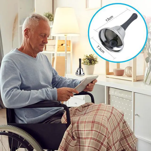 Alt view image 3 of 7 - Wireless Caregiver Pager Hand Call Bell for Elderly Alert Buttons Dual Reminder, Easy Setup, Whole-House Coverage, Monitors for Elderly Parents Hand Bells for Seniors/Patients/Nurse/Disabled