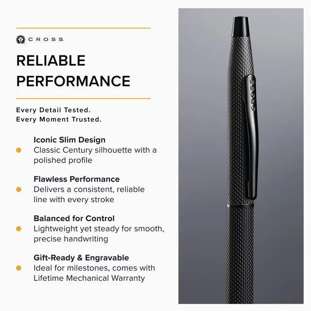 Alt view image 4 of 6 - Classic Century Slate Gray Diamond Ballpoint Pen, Black Ink Refillable Ballpoint Pen for Effortless Writing, Durable Construction, Premier Distinctive Look, Gift-Ready, Medium Point