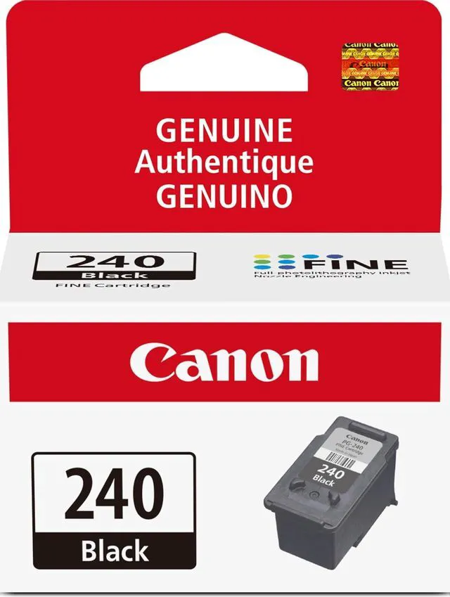 Main image of PG-240 Genuine Black Ink Cartridge, Compatible with MG2120/3120/4120, MX512/432/472/372/392/522/532/452, MG2220/3220/4220/3520/3620, TS5120