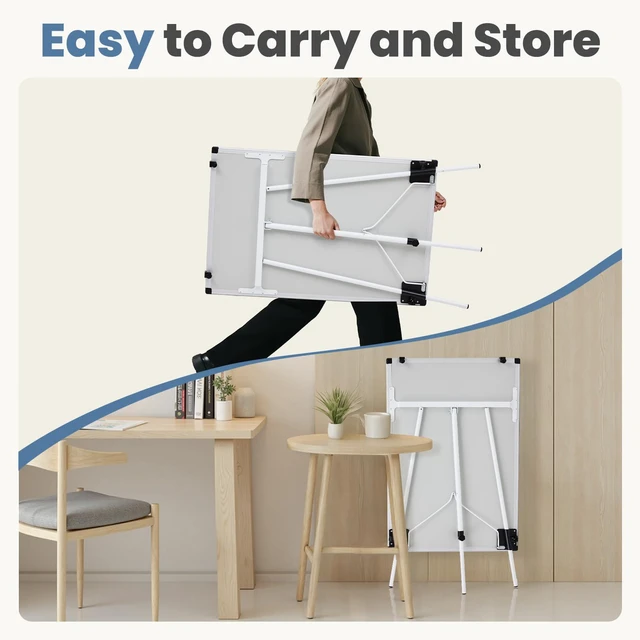 Alt view image 5 of 7 - Magnetic White Board Easel 36"x24", Silver Aluminium Frame & White 36"x24" magnetic dry erase. Height 28"-48" for adults & kids. Foldable for classroom. Includes tray & 2 magnets