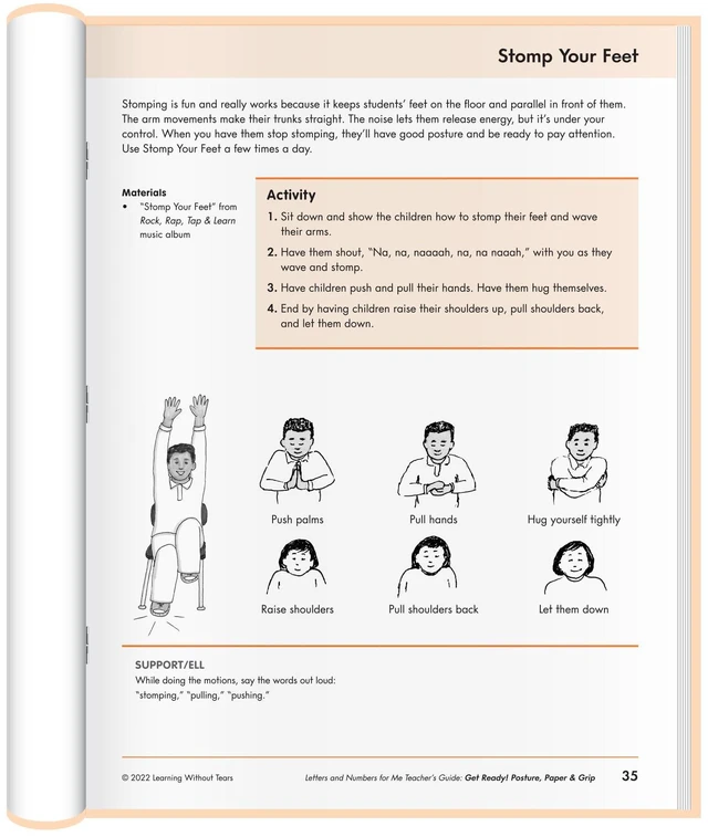 Alt view image 4 of 7 - Letters & Numbers for Me Teacher's Guide, K+ Scripted lessons for Letters and Numbers for Me workbook for Ages5+, fine motor activities, build school writing skills