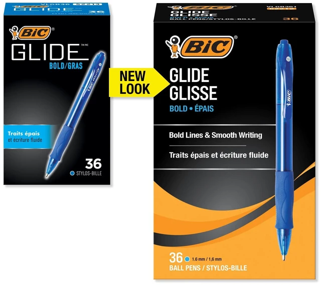 Alt view image 2 of 7 - Glide Bold Blue Ballpoint Pens, Bold Point, 1.6mm, 36-Count Pack Retractable Design for Easy Use | Comfortable Full Grip for Control | Ultra-Smooth Ink Technology for Effortless Writing