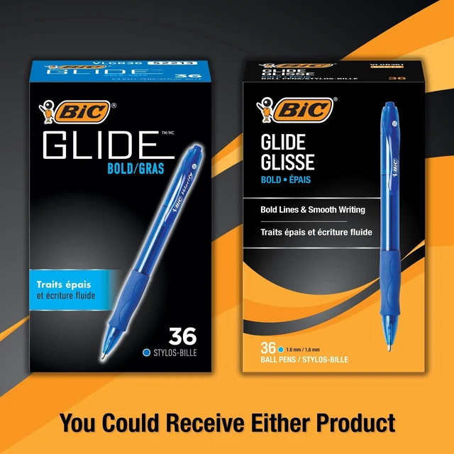 Alt view image 3 of 7 - Glide Bold Blue Ballpoint Pens, Bold Point, 1.6mm, 36-Count Pack Retractable Design for Easy Use | Comfortable Full Grip for Control | Ultra-Smooth Ink Technology for Effortless Writing