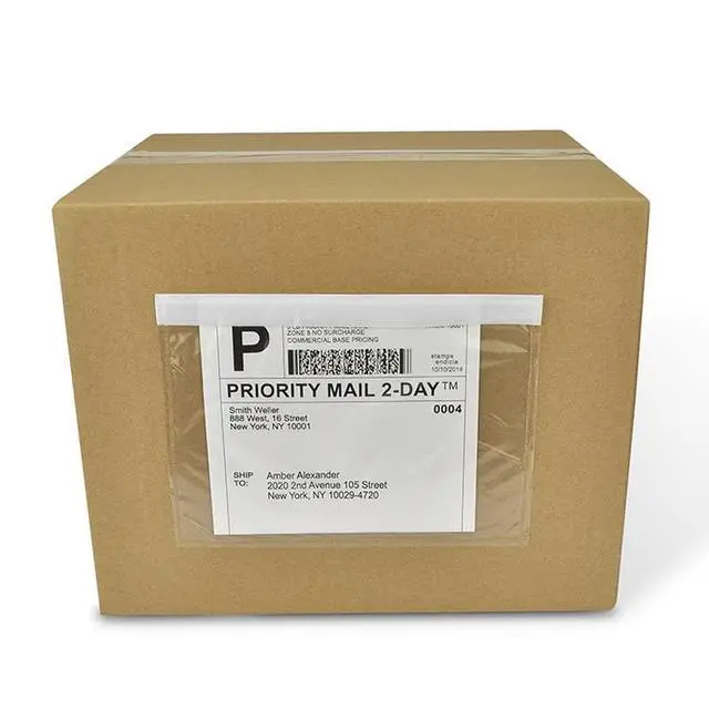 Alt view image 4 of 6 - Clear 7.5'' x 5.5'' Packing List Envelopes, Adhesive Shipping Label Pouches/Sleeves (150 Pack)
