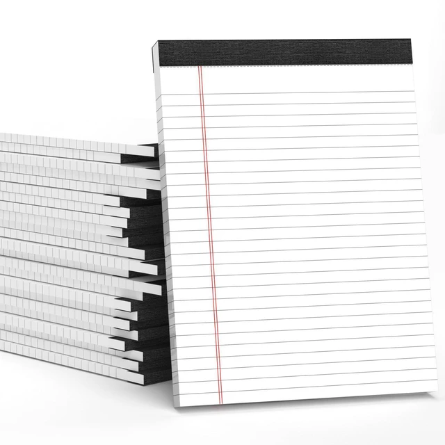 Main image of 24 Pack Legal Pads 8.5 x 11 White Note Pads 8.5 x 11 Notepads Wide Ruled White Writing Pads of Paper 8.5 x 11 Legal Notepads 8.5 x 11 White Lined Paper Pads 30 Sheets Per Legal Note Pads