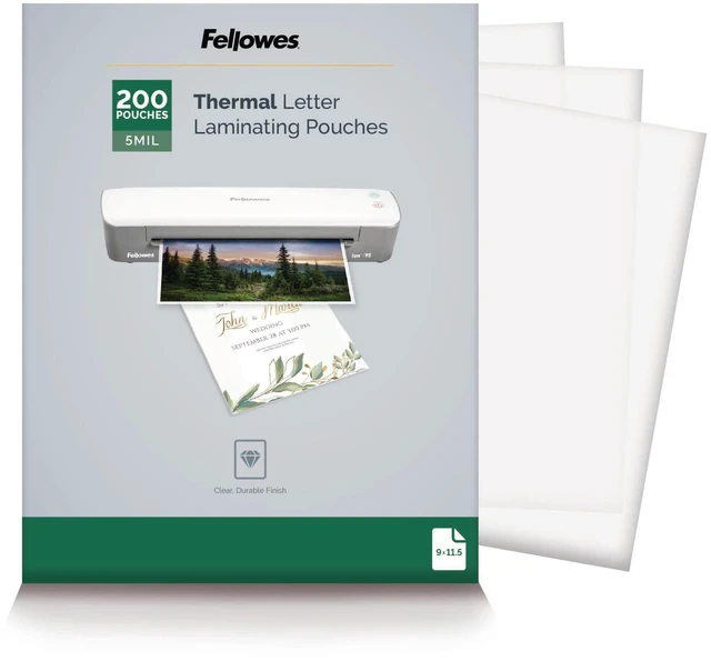 Main image of Thermal Clear Laminating Pouches, Letter Size Sheets, 5 Mil, 200pk Premium Protection, Dry-Erase Friendly, Perfect for Classroom School Supplies & Projects, For Use with All Thermal Laminators
