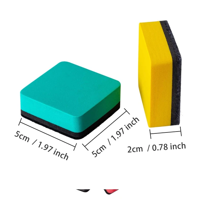 Alt view image 2 of 7 - Favourde 48 Pack Magnetic Whiteboard Dry Erase Erasers for Classroom School Whiteboard Dry Erase Erasers Chalkboard for School Supplies and Office Classroom and Teacher Must Haves 4 colors