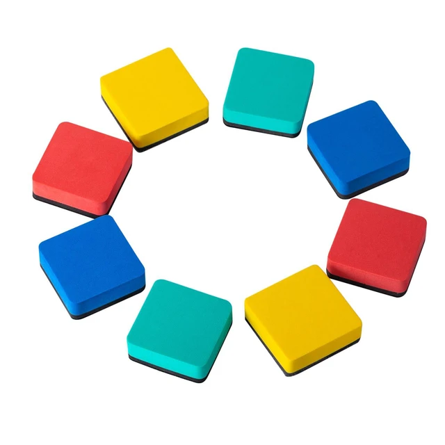 Alt view image 3 of 7 - Favourde 48 Pack Magnetic Whiteboard Dry Erase Erasers for Classroom School Whiteboard Dry Erase Erasers Chalkboard for School Supplies and Office Classroom and Teacher Must Haves 4 colors