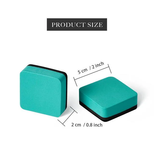 Alt view image 2 of 7 - Favourde 48 Pack Magnetic Whiteboard Dry Erase Erasers for Classroom School Whiteboard Dry Erase Erasers Chalkboard Cleansers for School Supplies and Office Classroom and Teacher Must Haves Green