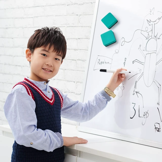 Alt view image 6 of 7 - Favourde 48 Pack Magnetic Whiteboard Dry Erase Erasers for Classroom School Whiteboard Dry Erase Erasers Chalkboard Cleansers for School Supplies and Office Classroom and Teacher Must Haves Green