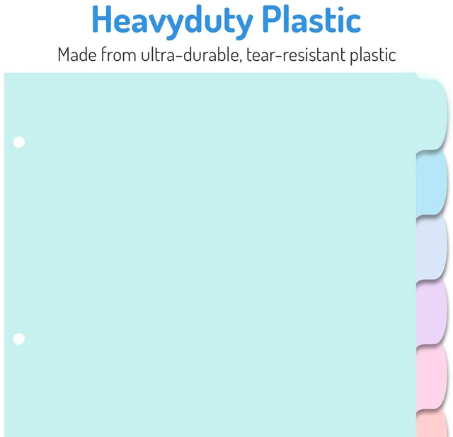 Alt view image 3 of 7 - 96Pcs/12Set Binder Dividers with Tabs, Big 8 Tabs, Write&Erase Plastic Dividers for 3 Ring Binder, Binder Tabs for Organizer,3 Ring Binder Dividers with Tabs for School Office HomeSupplies