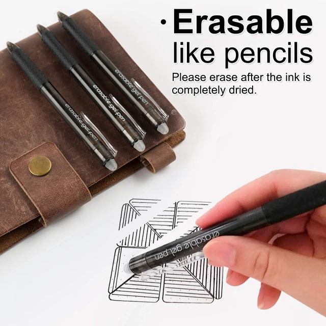 Alt view image 2 of 7 - 18 Black Retractable Erasable Gel Pens Clicker, Fine Point(0.7), Make Mistakes Disappear, Premium Comfort Grip, Black Ink for Planners, Note Taking and Crossword Puzzles