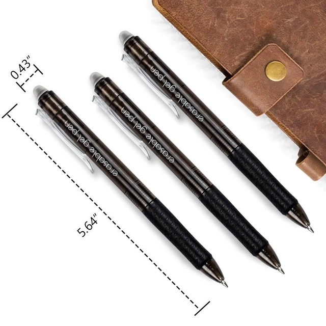 Alt view image 4 of 7 - 18 Black Retractable Erasable Gel Pens Clicker, Fine Point(0.7), Make Mistakes Disappear, Premium Comfort Grip, Black Ink for Planners, Note Taking and Crossword Puzzles