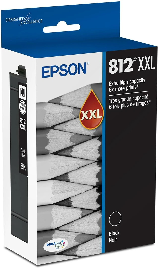 Main image of 812XXL Genuine Extra High Capacity Black Ink Cartridge T812XXL120 Works With WorkForce Pro WF-7310 WF-7820 WF-7840 EC-C7000 Printers