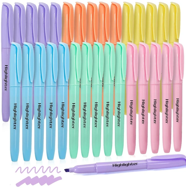 Main image of 30 Count Highlighters, Pastel Highlighters Assorted Colors Bulks, Chisel Tip Dry-Quickly Highlighter Markers for Adult Kids, Office Classroom Must Have, School Supplies for Teachers