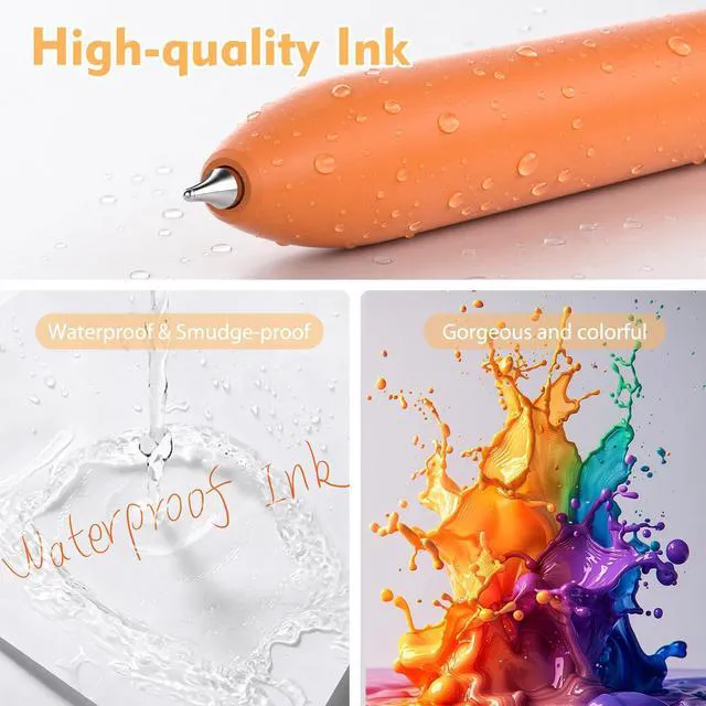 Alt view image 7 of 7 - 8Pcs Colorful Gel Pens - 0.7mm Fine Point Colored Ink Fidget Pens Smooth Writing Quick-Dry Pens, No Bleed, Journaling,Note Taking,Coloring,Drawing, School, Office, Men & Women (Dopamine