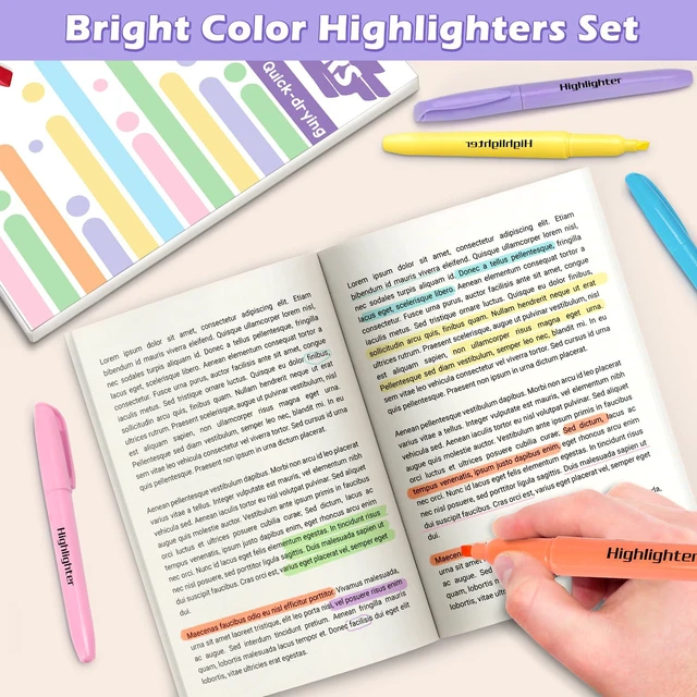 Alt view image 5 of 7 - 30 Count Highlighters, Pastel Highlighters Assorted Colors Bulks, Chisel Tip Dry-Quickly Highlighter Markers for Adult Kids, Office Classroom Must Have, School Supplies for Teachers