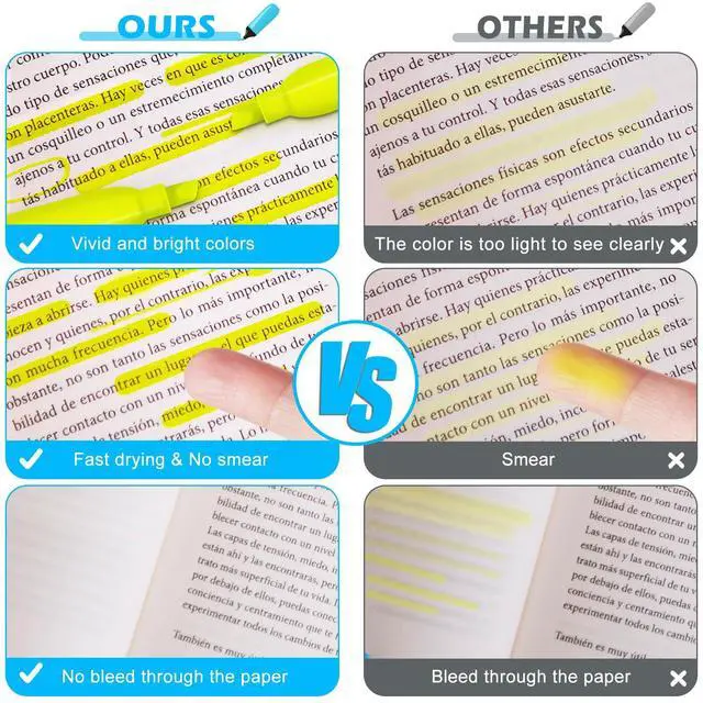Alt view image 4 of 7 - 30 Yellow Highlighters, Chisel Tip Dry-Quickly Highlighter Markers, Highlighter Bright Colors for Adult Kids, Office Classroom Must Have, School Supplies for Teachers